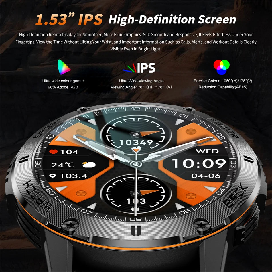 2025 nuevo para Xiaomi Smartwatch pantalla AMOLED brújula IP68 impermeable BT llamada Monitor de salud linterna reloj deportivo al aire libre LIGE