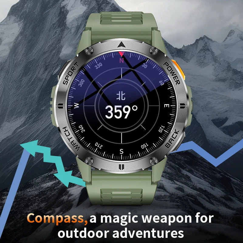 2025 nuevo para Xiaomi Smartwatch pantalla AMOLED brújula IP68 impermeable BT llamada Monitor de salud linterna reloj deportivo al aire libre LIGE