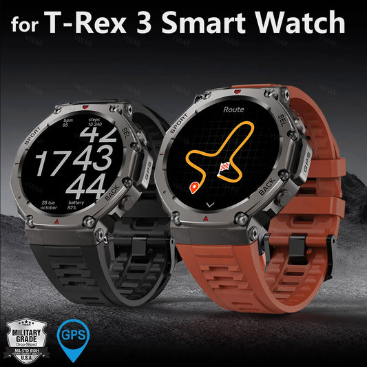 VWAR T-Rex3 GPS reloj inteligente 2025 para Xiaomi Samsung reloj inteligente militar hombres 5ATM impermeable 170 modos deportivos GPS incorporado BT llamada